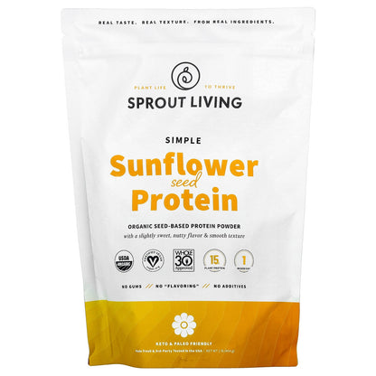 Sprout Living, Simple Sunflower Seed Protein, 1 lb (454 g)