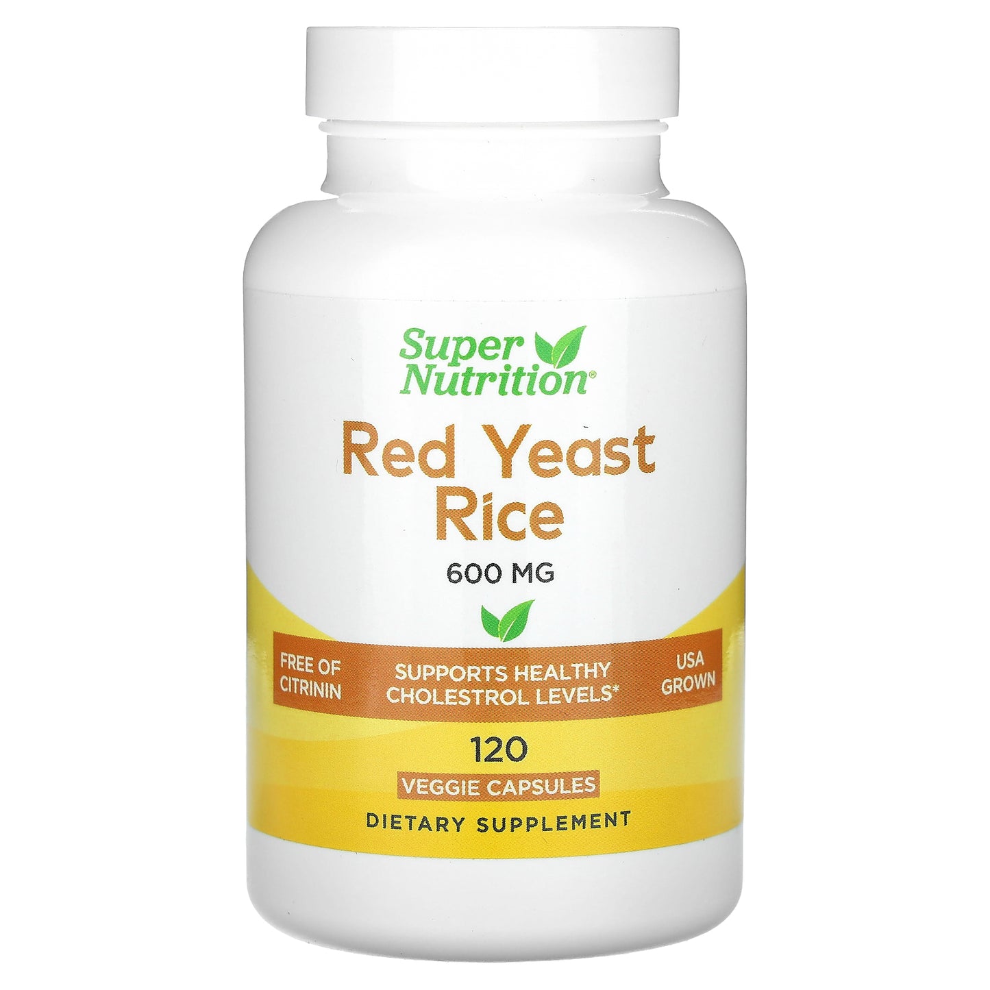 Super Nutrition, Red Yeast Rice, 600 mg, 120 Veggie Capsules