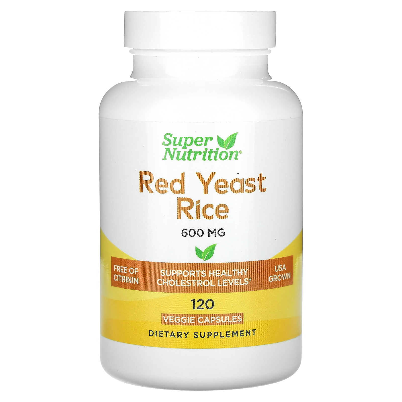 Super Nutrition, Red Yeast Rice, 600 mg, 120 Veggie Capsules