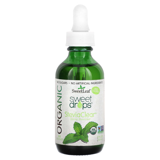 SweetLeaf Stevia, Organic Sweet Drops, SteviaClear, 2 fl oz (60 ml)