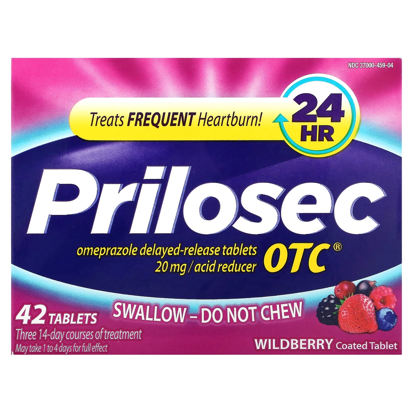 Prilosec, OTC, Wildberry, 20 mg, 42 Tablets