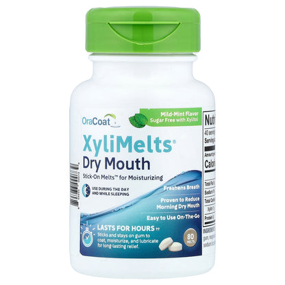 OraCoat, XyliMelts® Dry Mouth, Mild Mint, 80 Melts