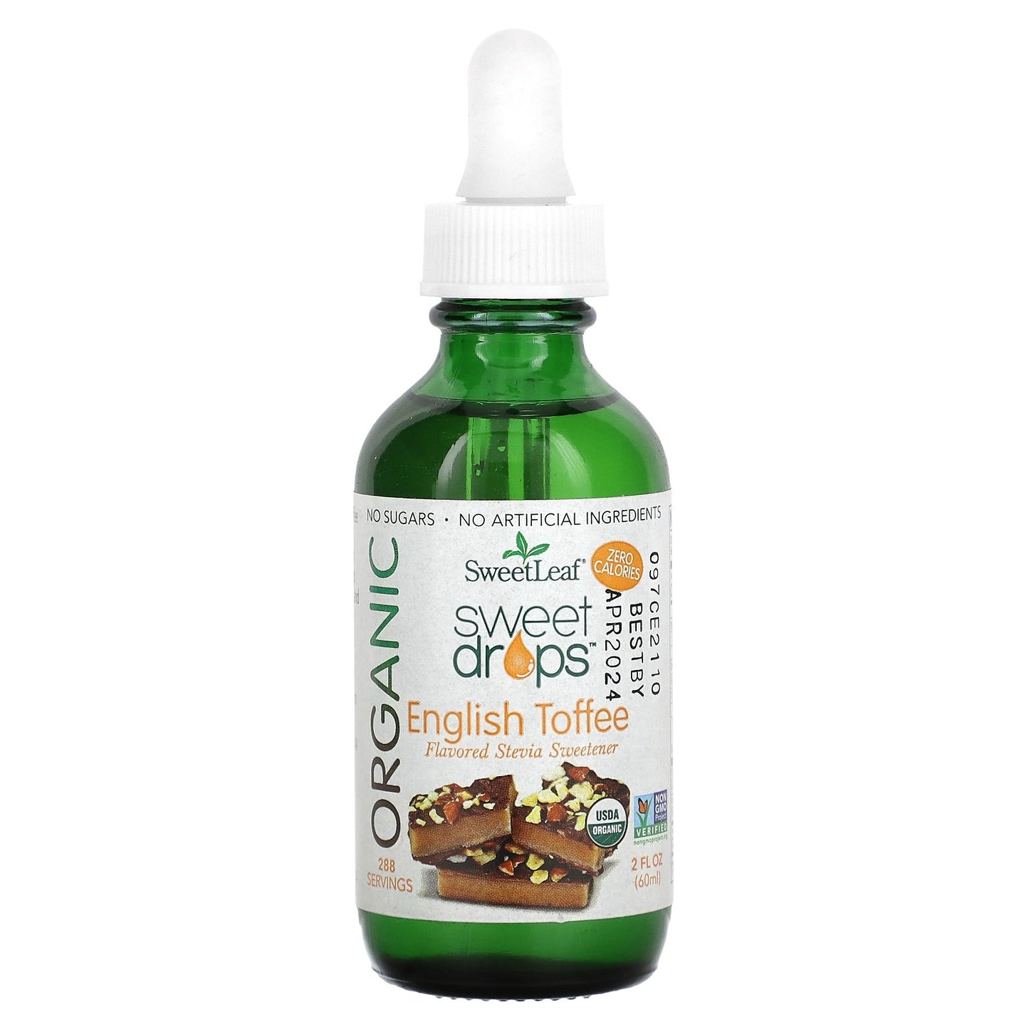 SweetLeaf Stevia, Organic Sweet Drops, English Toffee, 2 fl oz (60 ml)