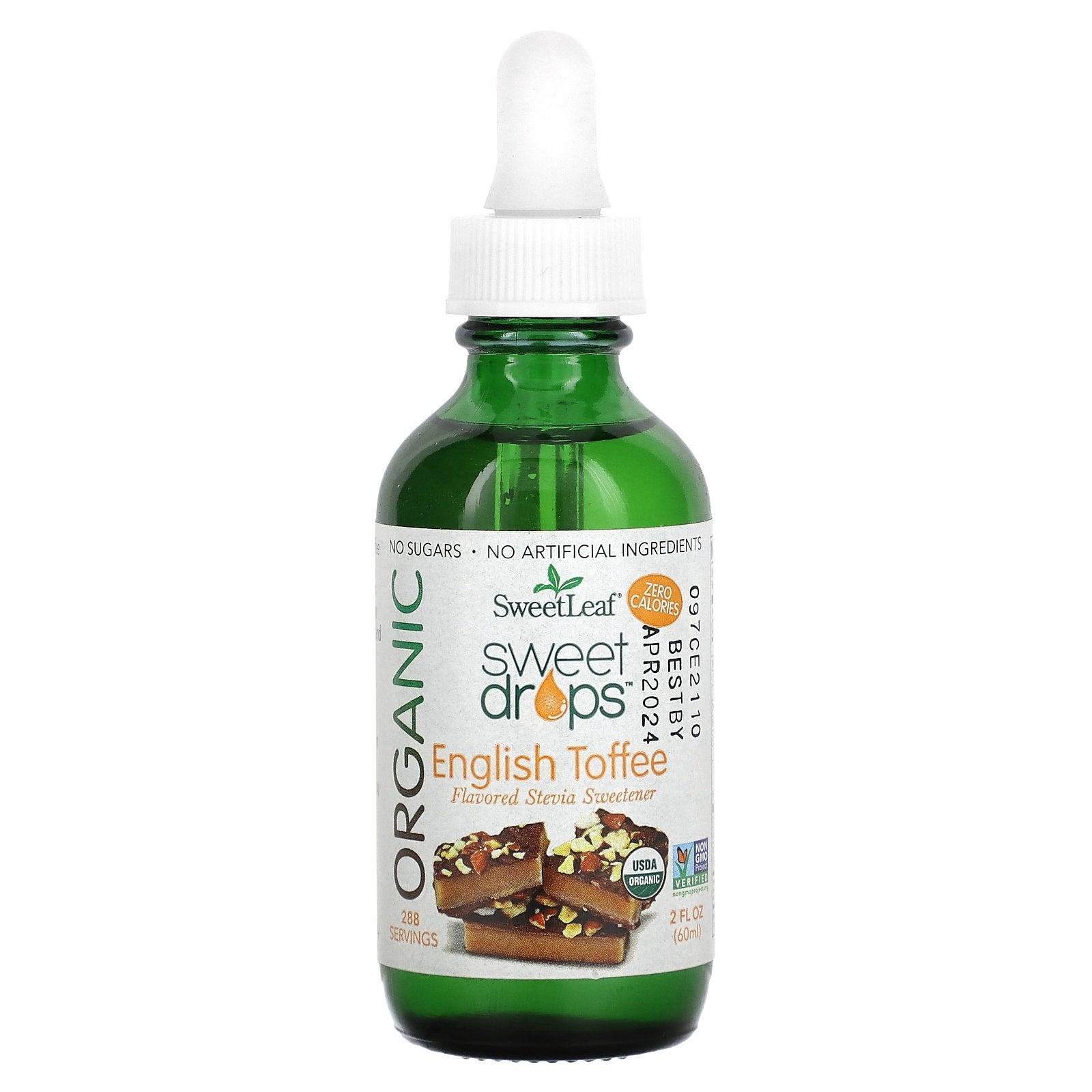 SweetLeaf Stevia, Organic Sweet Drops, English Toffee, 2 fl oz (60 ml)