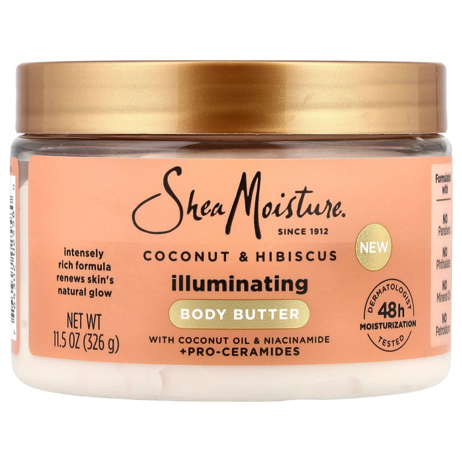 SheaMoisture, Illuminating Body Butter, Coconut & Hibiscus, 11.5 oz (326 g)