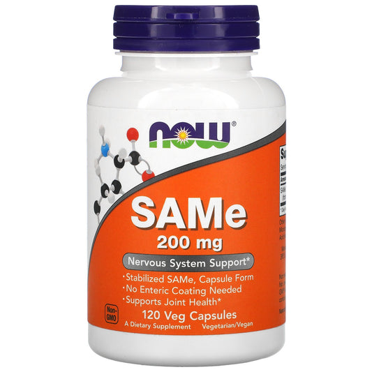 NOW Foods, SAMe (Disulfate Tosylate), 200 mg, 120 Veg Capsules