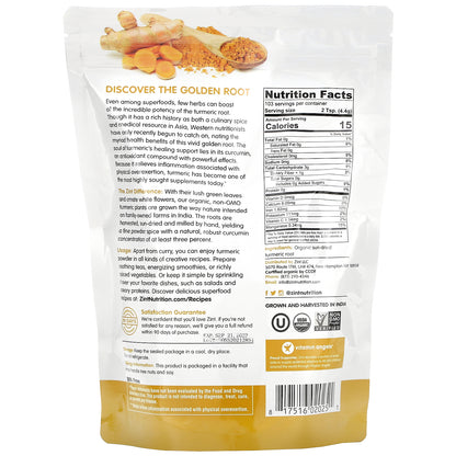 Zint, Turmeric Organic Powder, 16 oz (454 g)