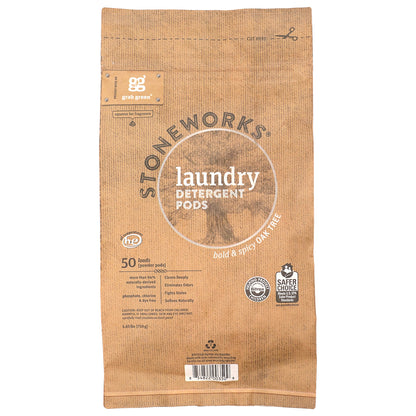 Grab Green, Stoneworks®, Laundry Detergent Pods, Oak Tree, 50 Loads, 1.65 lbs (750 g)