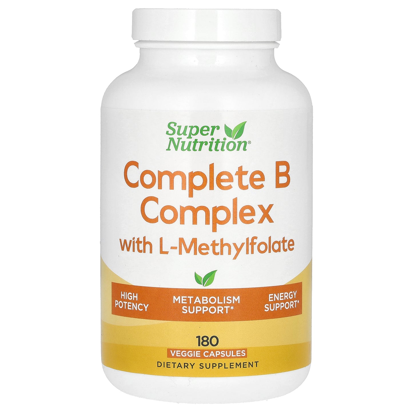 Super Nutrition, Complete B Complex with L-Methylfolate, 180 Veggie Capsules