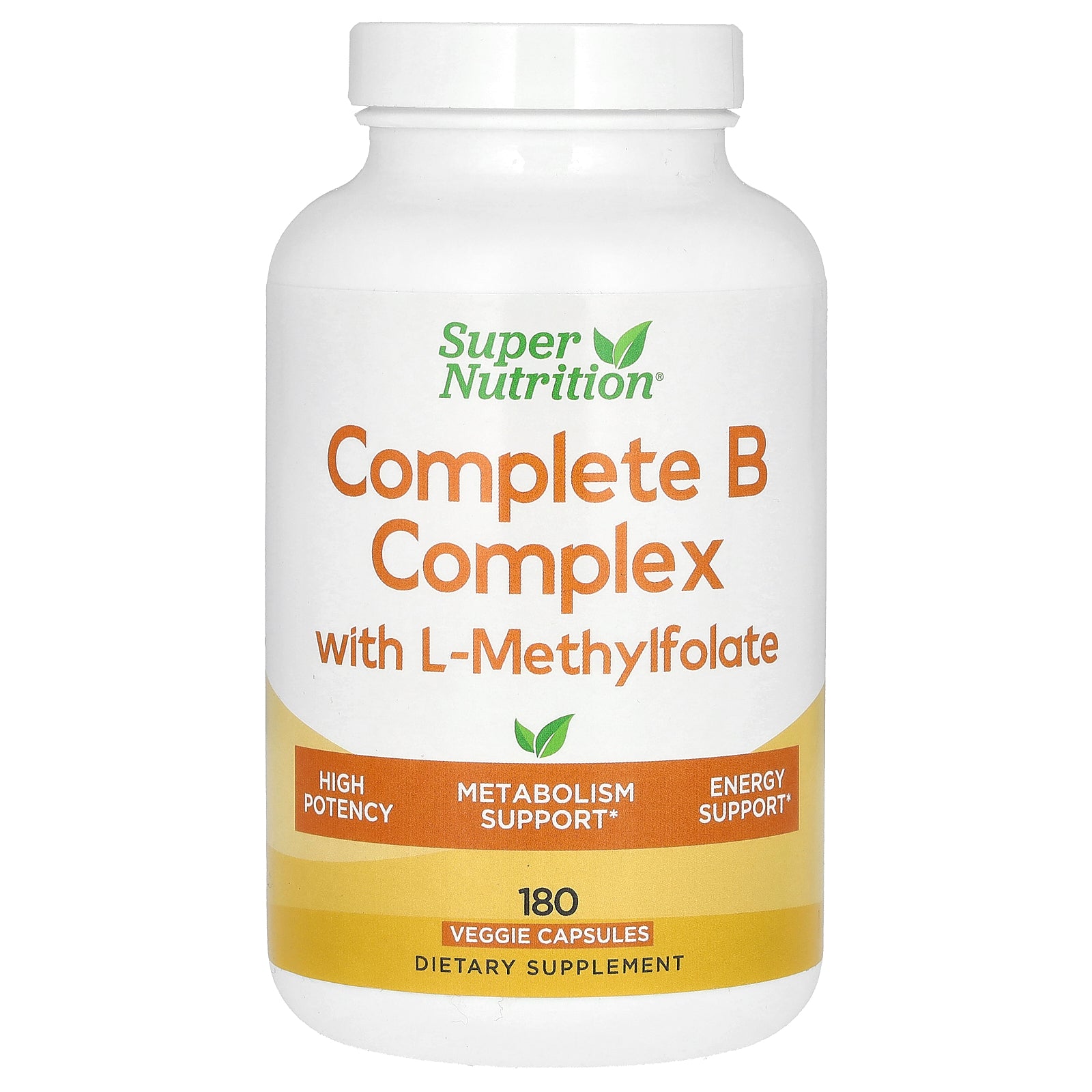 Super Nutrition, Complete B Complex with L-Methylfolate, 180 Veggie Capsules