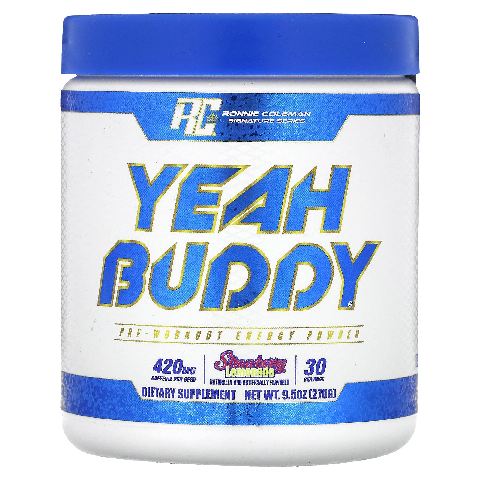 Ronnie Coleman, Signature Series, Yeah Buddy, Pre-Workout Energy Powder, Strawberry Lemonade , 9.5 oz (270 g)