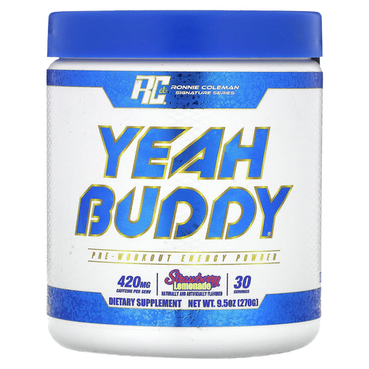 Ronnie Coleman, Signature Series, Yeah Buddy, Pre-Workout Energy Powder, Strawberry Lemonade , 9.5 oz (270 g)
