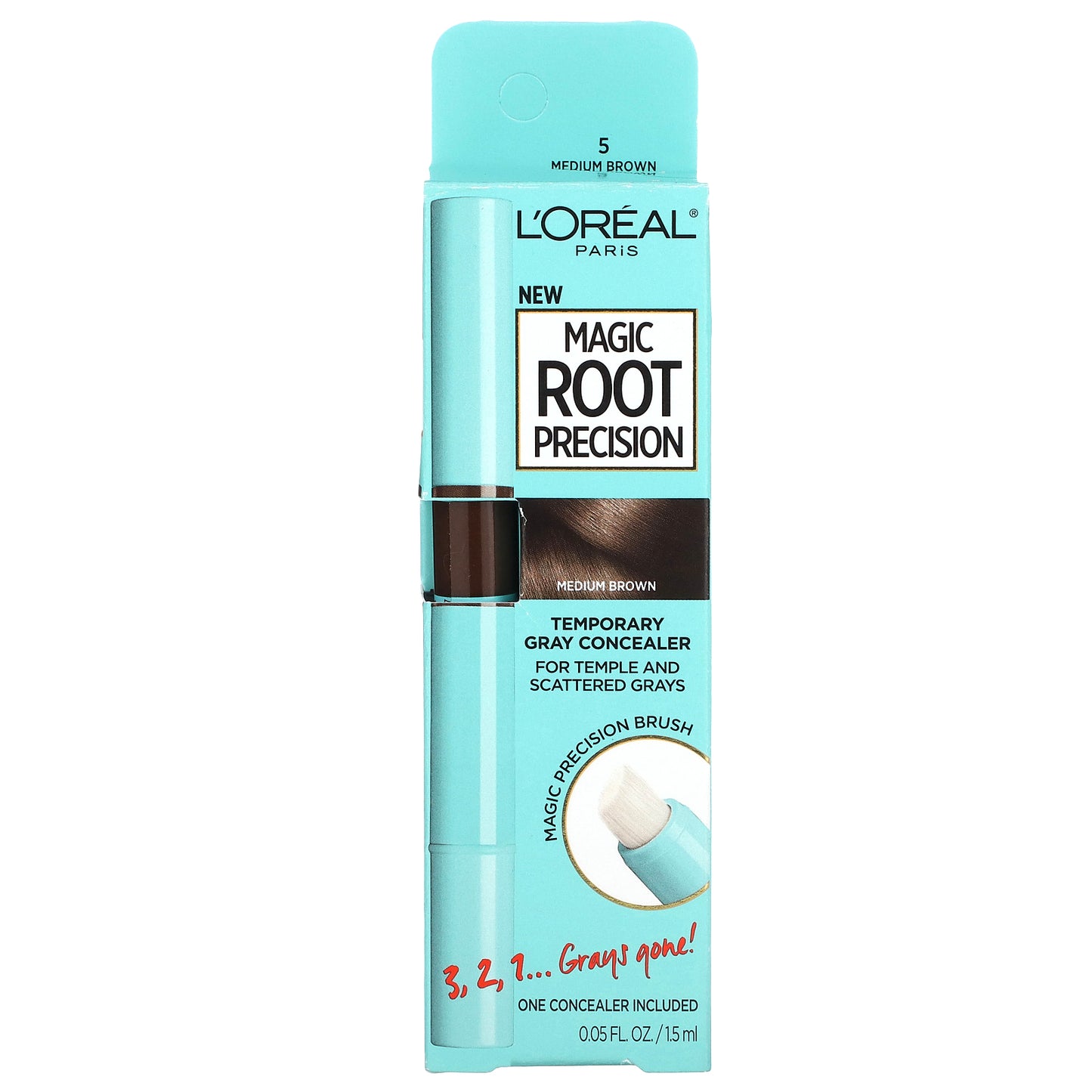L'Oréal, Magic Root Precision, Medium Brown, 0.05 fl oz (15 ml)