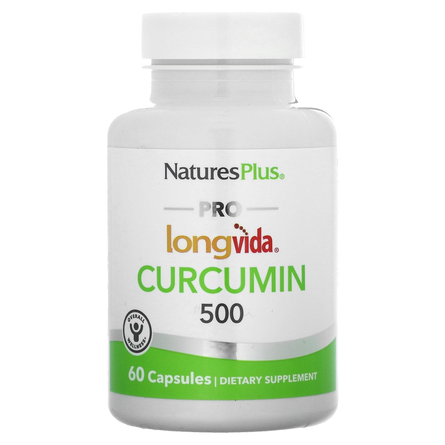 NaturesPlus, Pro Longvida, Curcumin, 500 mg, 60 Capsules