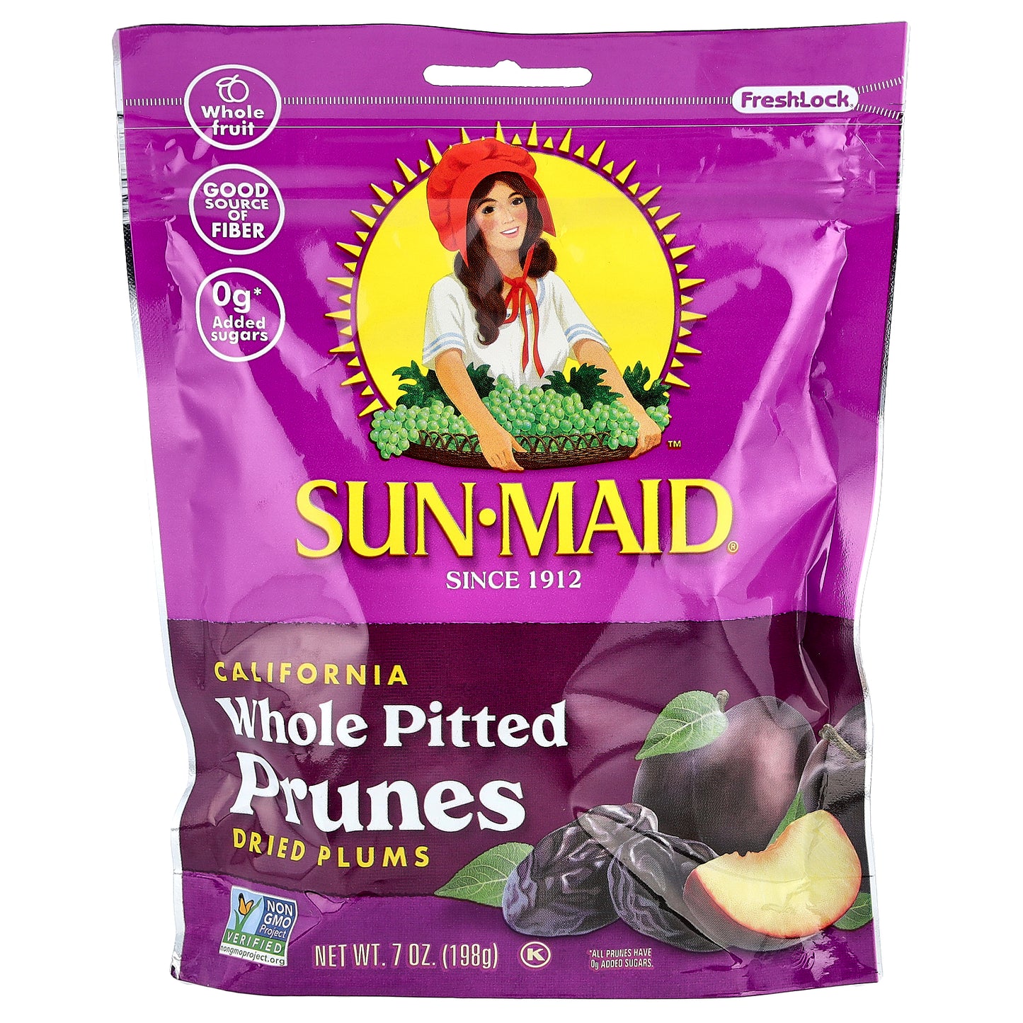 Sun-Maid, California Whole Pitted Prunes, Dried Plums, 7 oz (198 g)