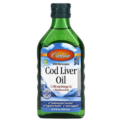 Carlson, Wild Norwegian Cod Liver Oil, 8.4 fl oz (250 ml)