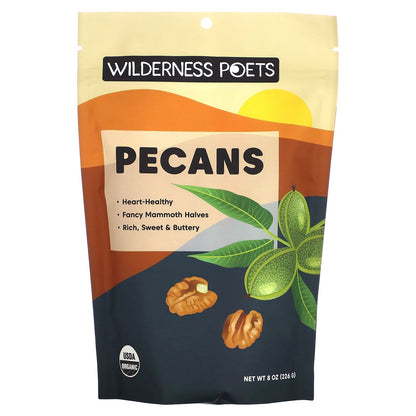 Wilderness Poets, Organic Pecans, 8 oz (226 g)