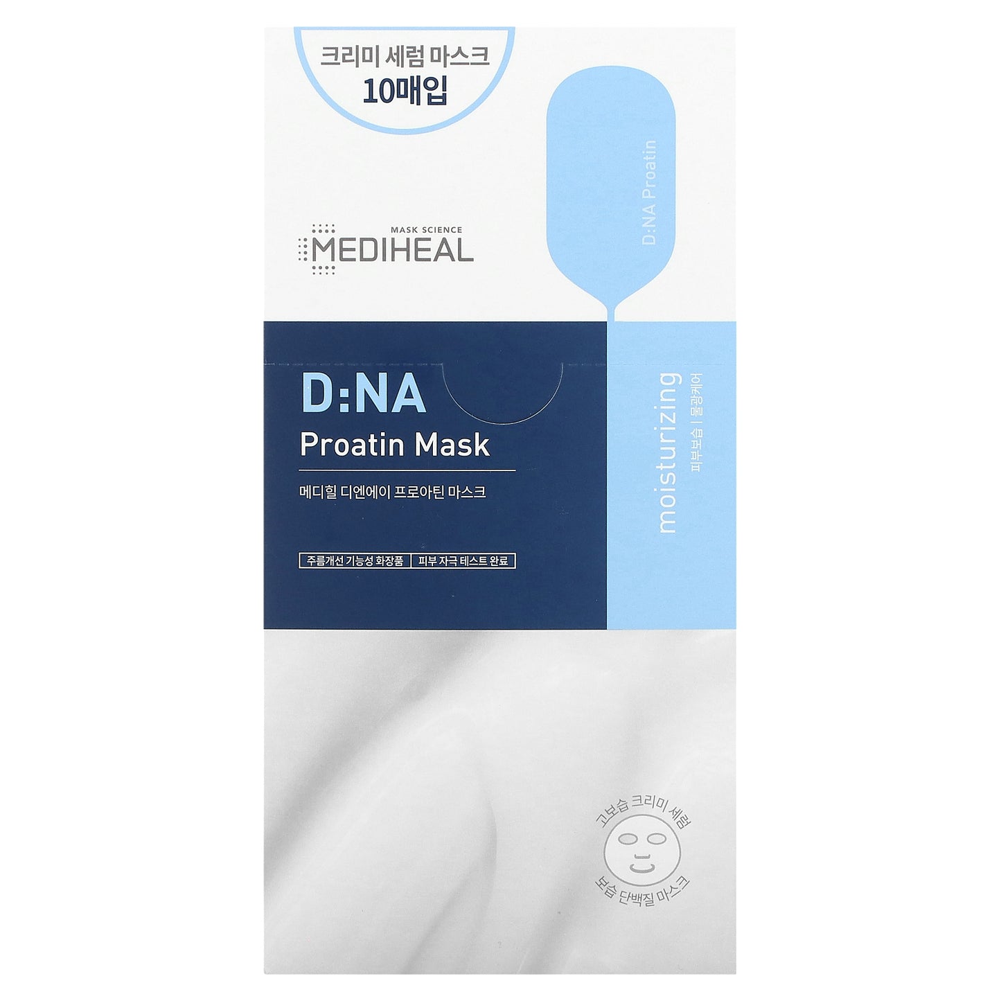 MEDIHEAL, DNA Proatin Beauty Mask, 10 Sheets, 25 ml Each