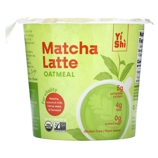 Yishi, Oatmeal, Matcha Latte, 1.76 oz (50 g)