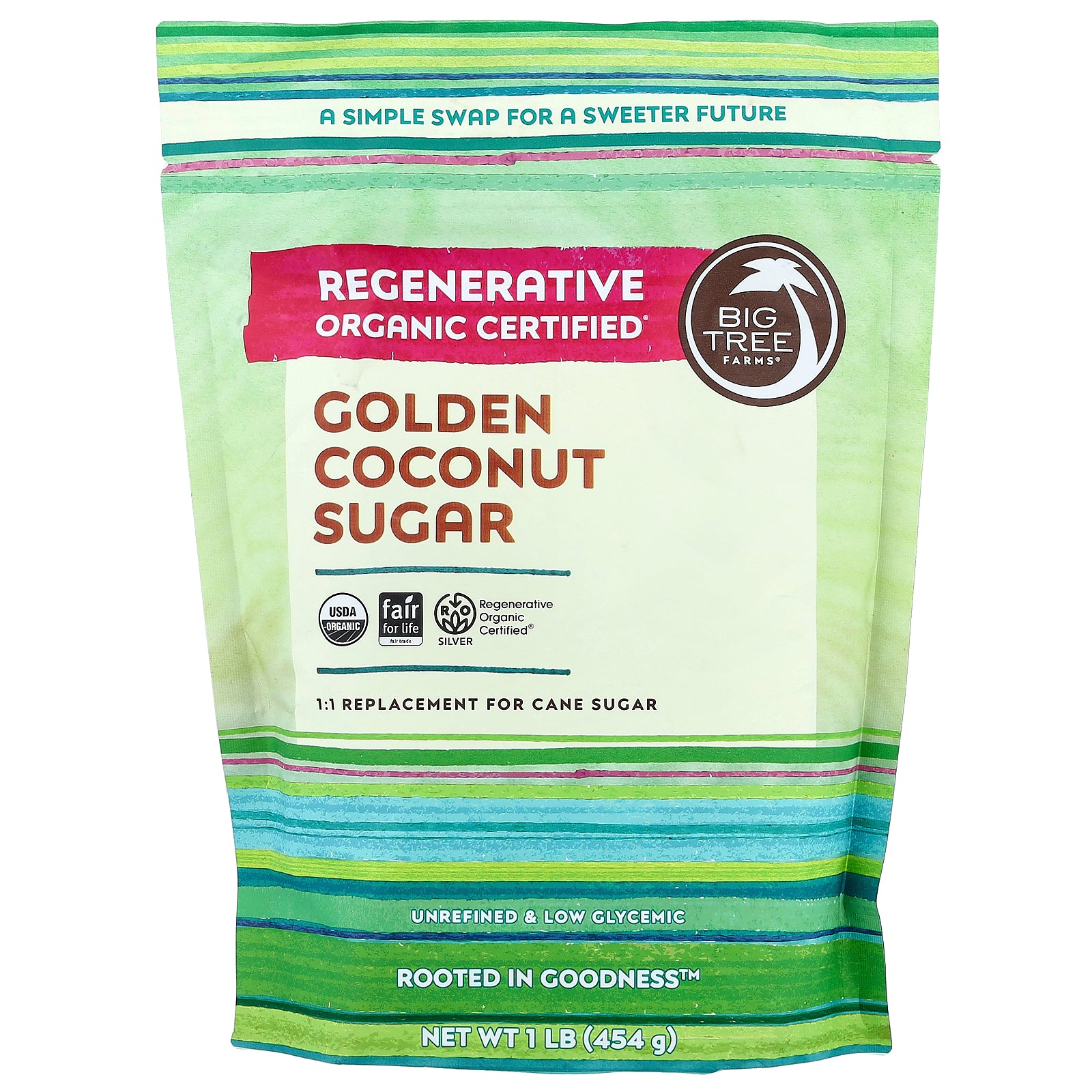 Big Tree Farms, Organic Golden Coconut Sugar, 1 lb (454 g)