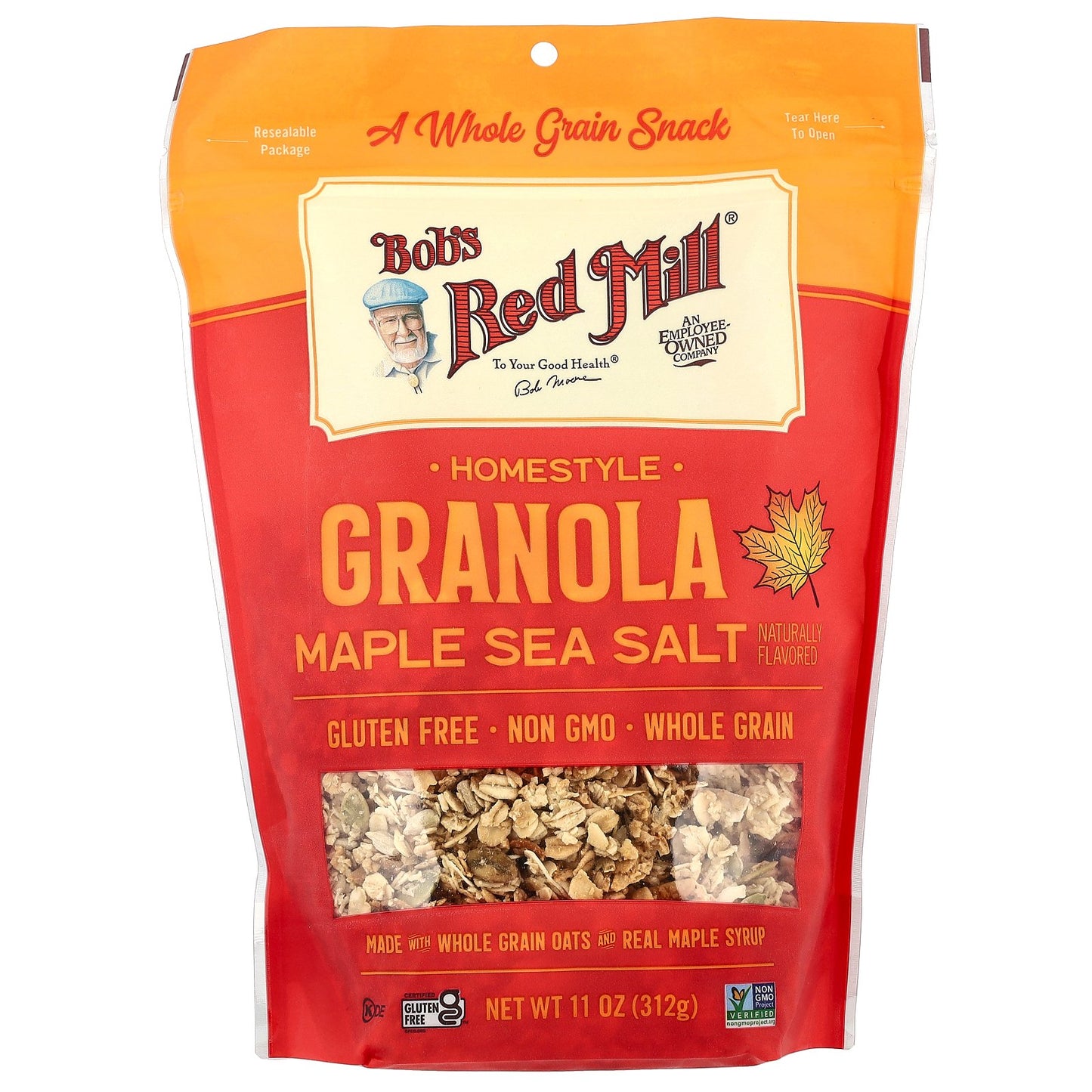 Bob's Red Mill, Homestyle Granola, Maple Sea Salt, 11 oz (312 g)