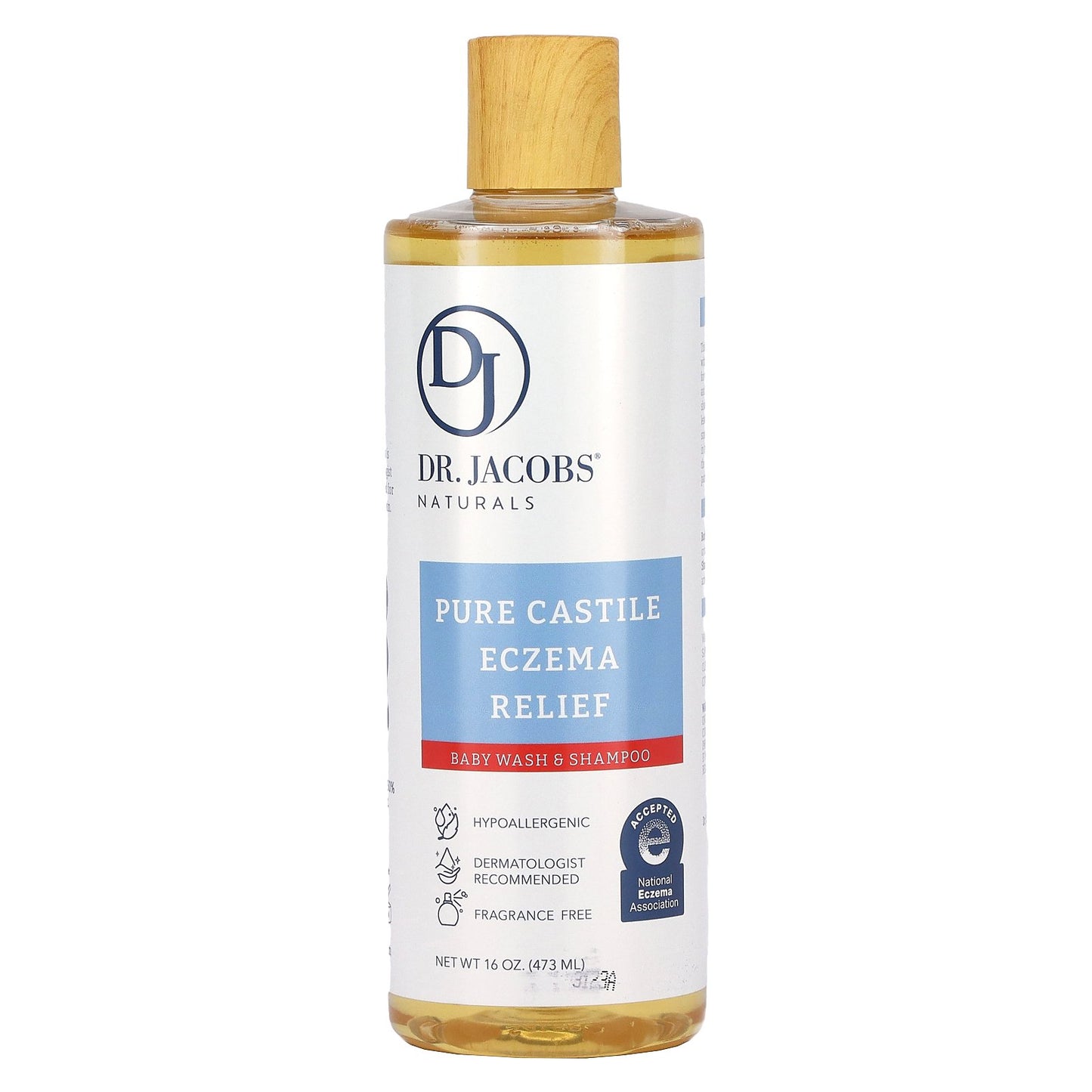Dr. Jacobs Naturals, Pure Castile Eczema Relief, Baby Wash & Shampoo, Fragrance Free, 16 oz (473 ml)