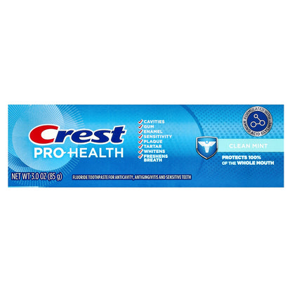 Crest, Pro-Health, Fluoride Toothpaste, Clean Mint, 3 oz (85 g)