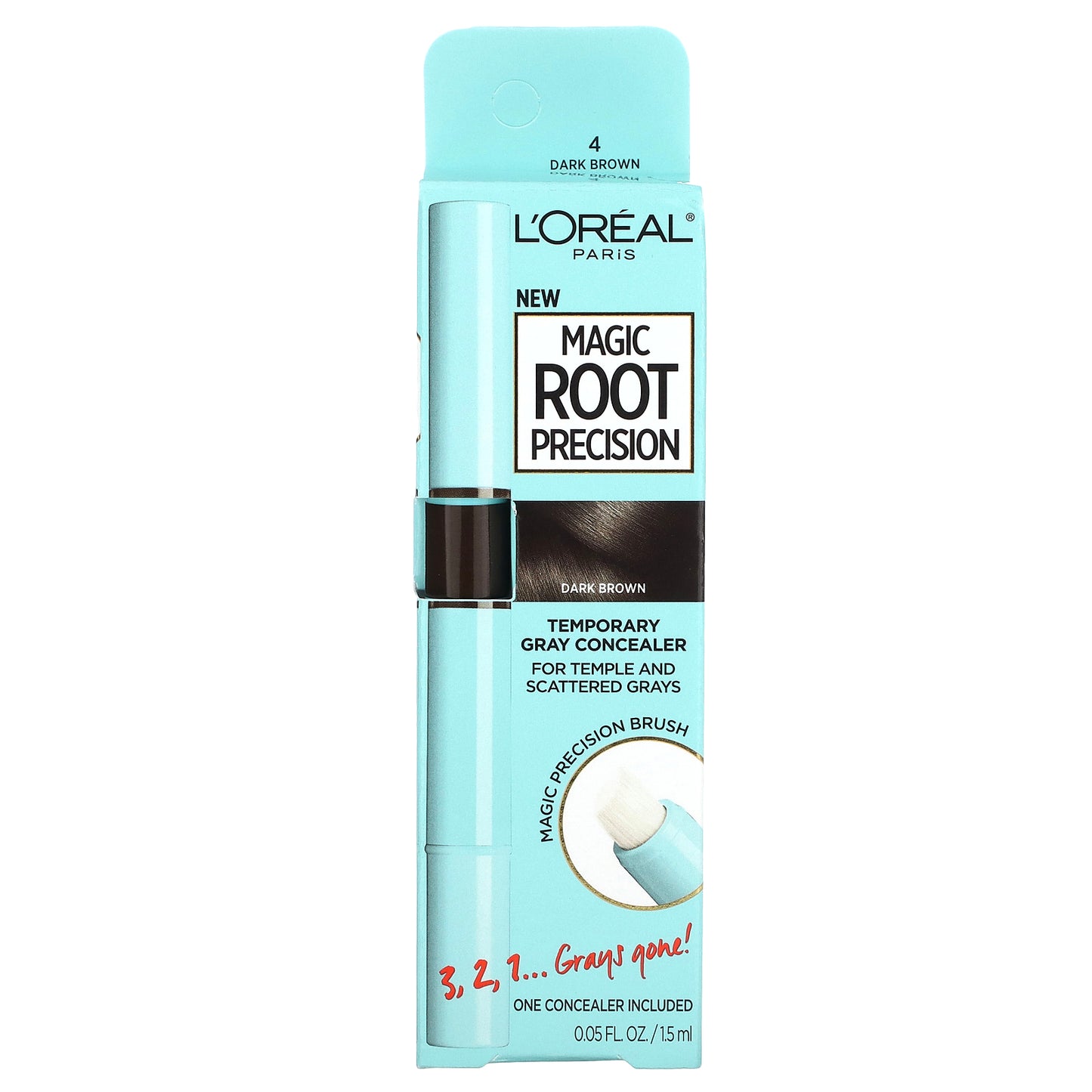 L'Oréal, Magic Root Precision, Dark Brown, 0.05 fl oz (15 ml)