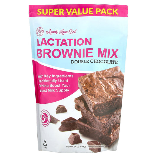 Mommy Knows Best, Lactation Brownie Mix, Double Chocolate,  24 oz (680 g)