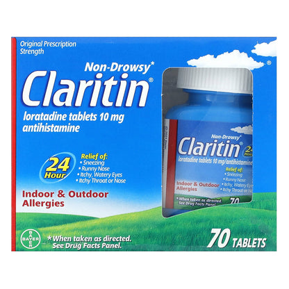 Claritin, Non-Drowsy, Claritin, 10 mg, 70 Tablets