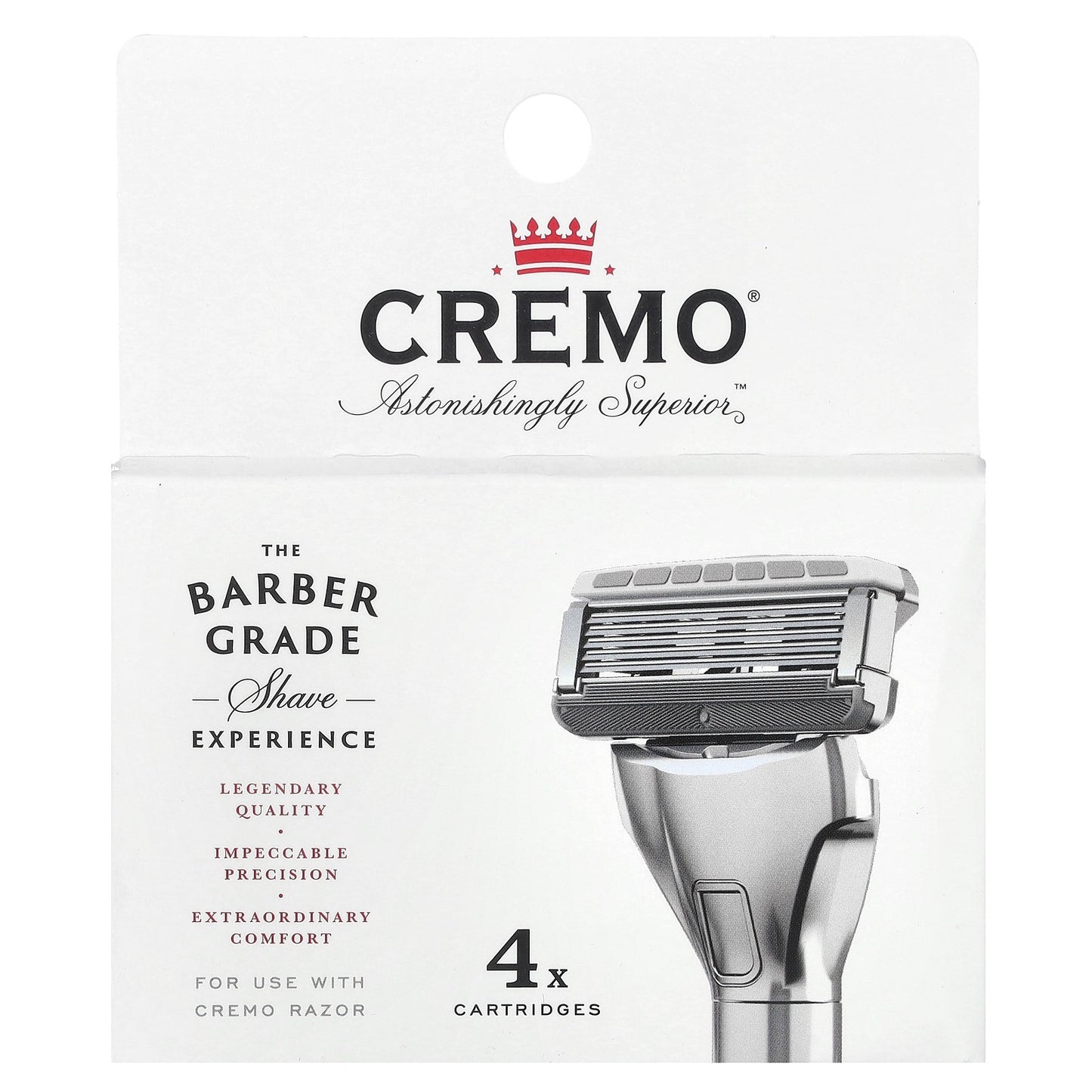 Cremo, Razor Cartridges, 4 Cartridges