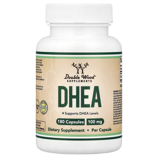 Double Wood Supplements, DHEA, 100 mg, 180 Capsules