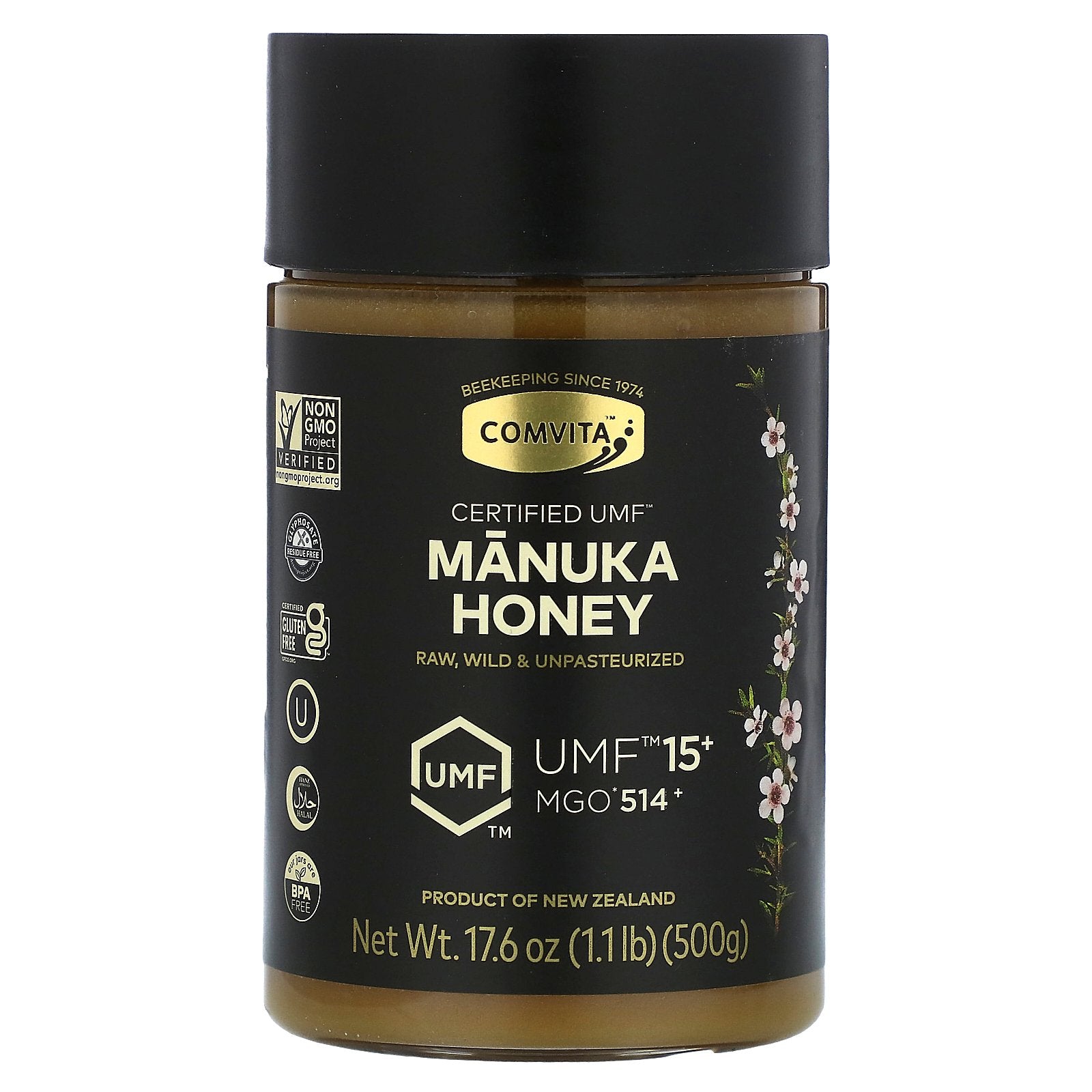 Comvita, Manuka Honey, UMF™ 15+, MGO 514+, 17.6 oz (500 g)