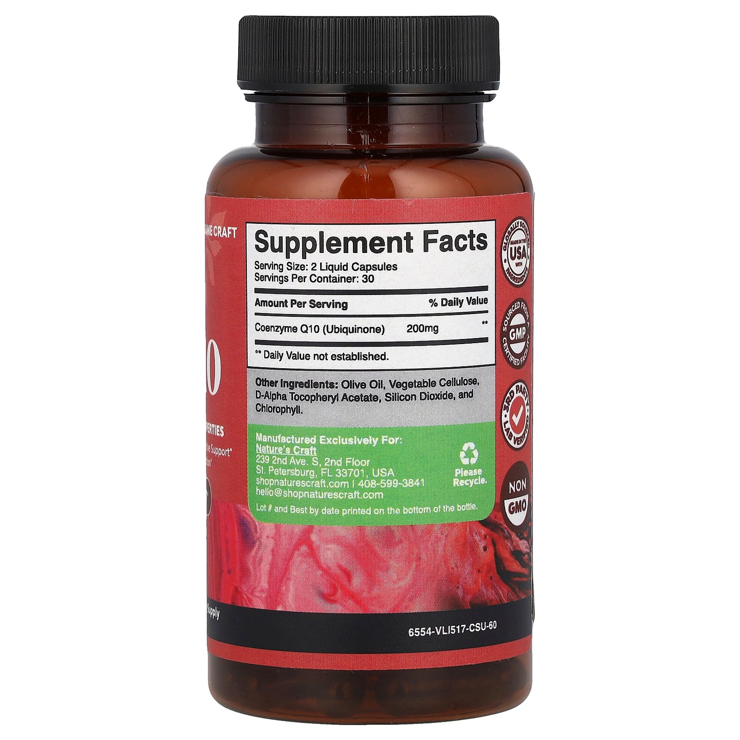 Nature's Craft, CoQ10, 60 Liquid Capsules (100 mg per Capsule)