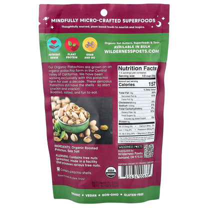 Wilderness Poets, California Pistachios, Roasted & Salted , 8 oz (226 g)