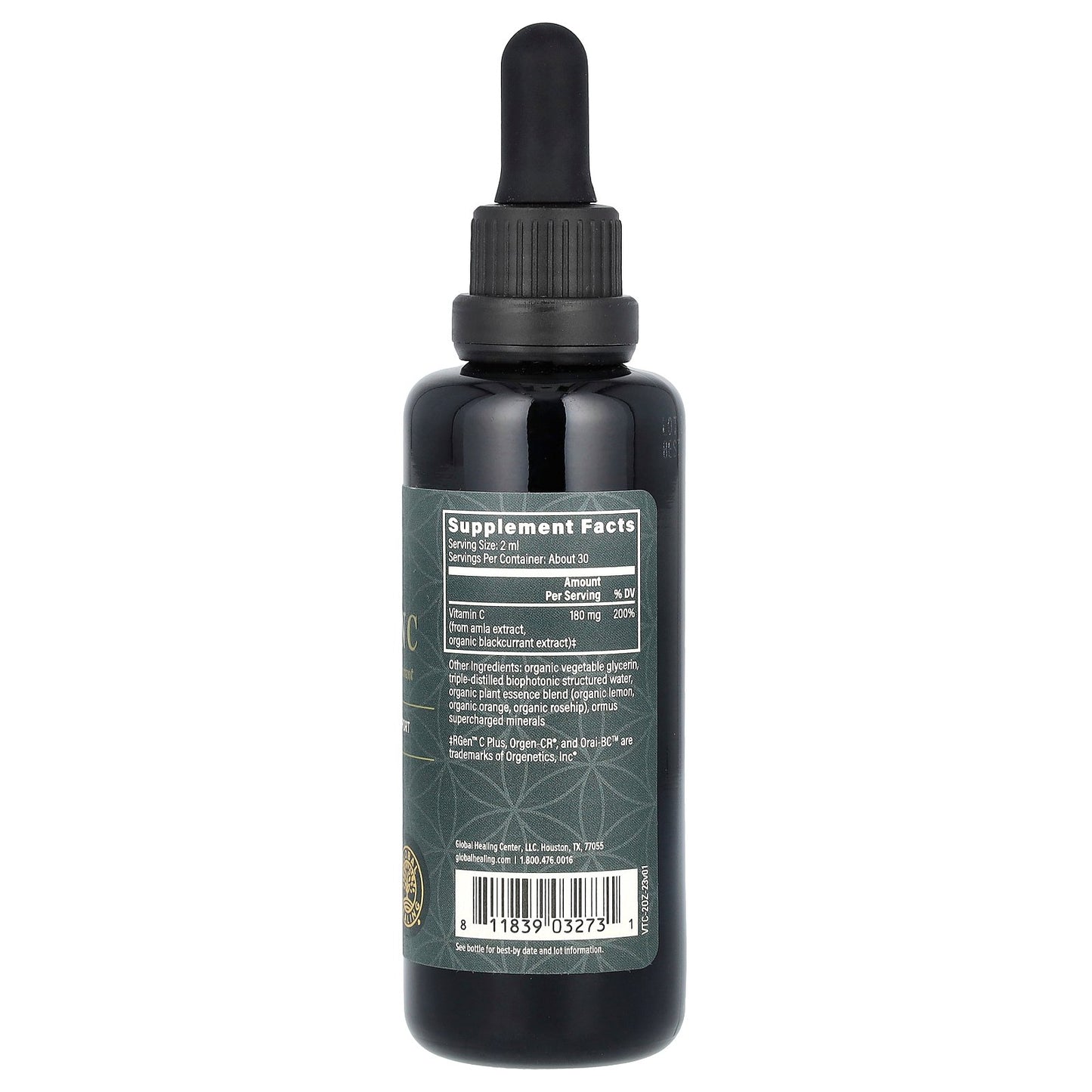 Global Healing, Plant-Based Vitamin C, 2 fl oz (59.2 ml)