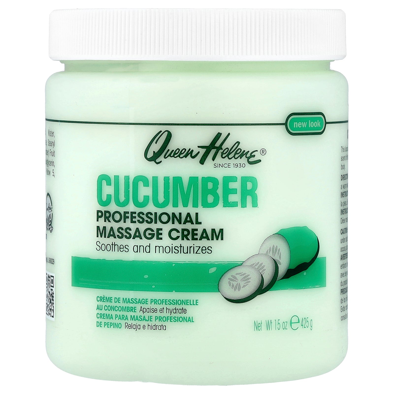 Queen Helene, Professional Massage Cream, Cucumber, 15 oz (425 g)