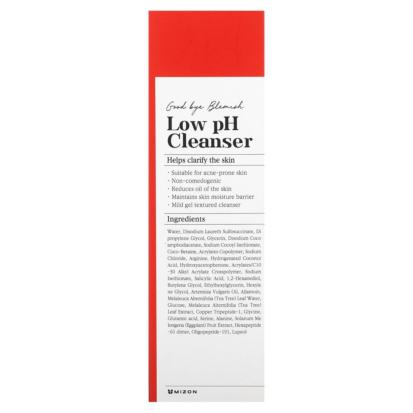 Mizon, Good Bye Blemish, Low pH Cleanser, 3.38 fl oz (100 ml)