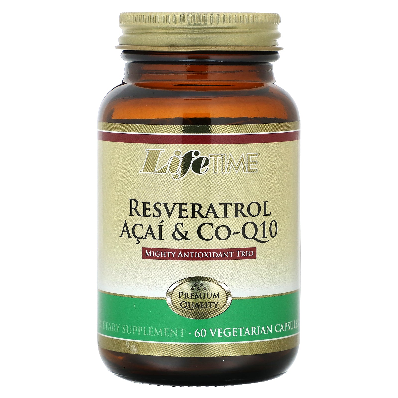 LifeTime Vitamins, Resveratrol Acai & Co-Q10, 60 Vegetarian Capsules