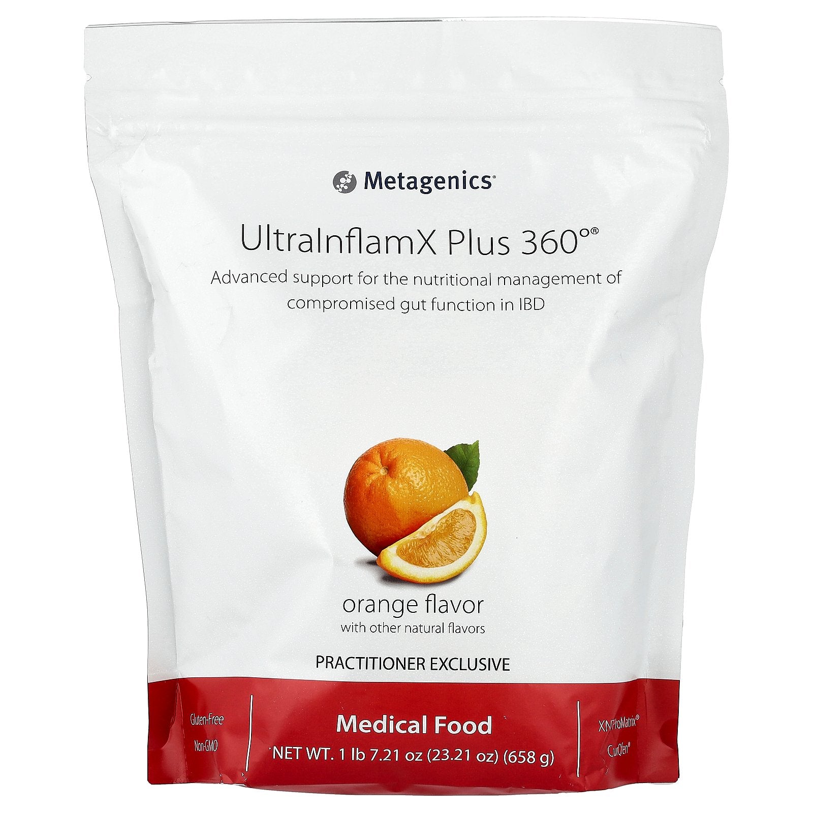 Metagenics, UltralnflamX Plus 360°, Medical Food, Orange, 23.21 oz (658 g)
