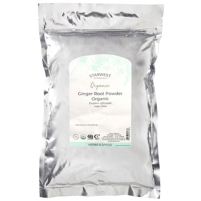 Starwest Botanicals, Organic Ginger Root Powder, 1 lb (453.6 g)