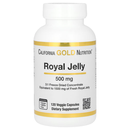 California Gold Nutrition, Royal Jelly, 500 mg, 120 Veggie Capsules