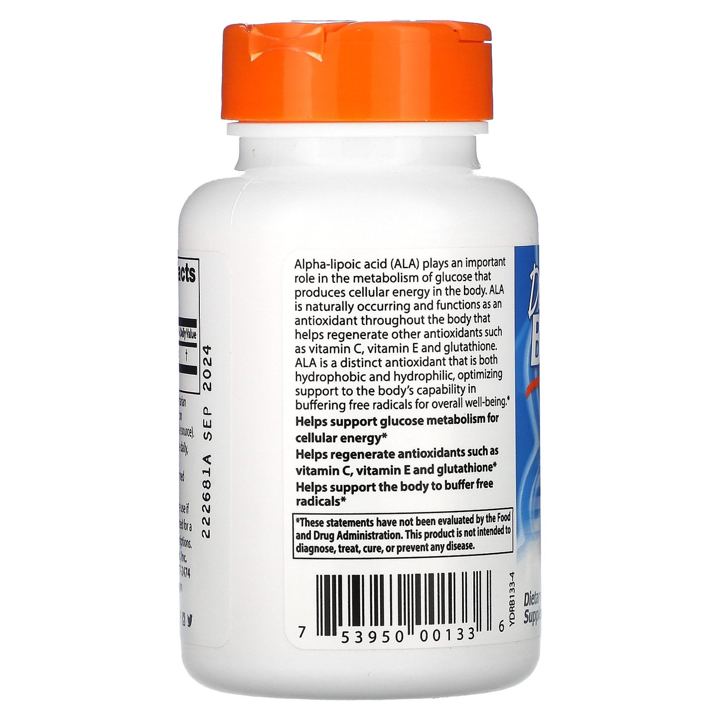 Doctor's Best, Alpha-Lipoic Acid 600, 600 mg, 60 Veggie Caps