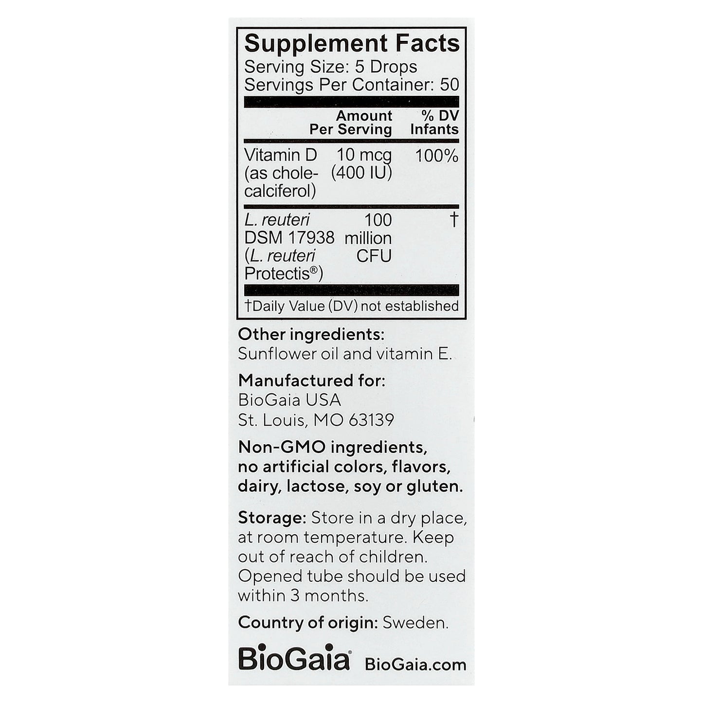 BioGaia, Protectis® Baby, Probiotic Drops with Vitamin D, 0.34 fl oz (10 ml)