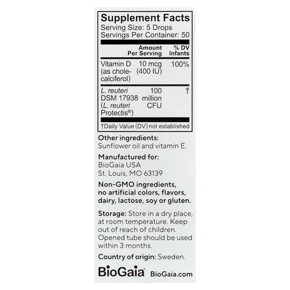 BioGaia, Protectis® Baby, Probiotic Drops with Vitamin D, 0.34 fl oz (10 ml)