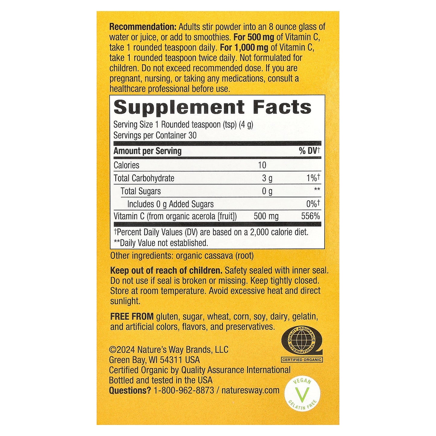 Nature's Way, Alive!® Vitamin C Powder Drink Mix, 4.23 oz (120 g)