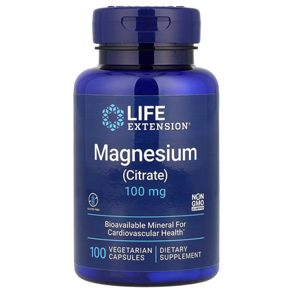 Life Extension, Magnesium (Citrate), 100 mg, 100 Vegetarian Capsules