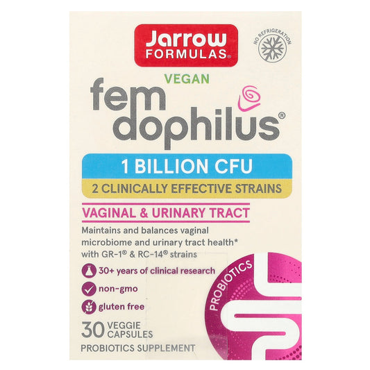 Jarrow Formulas, Vegan Fem Dophilus®, 1 Billion CFU, 30 Veggie Capsules