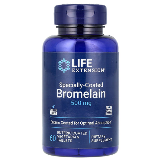 Life Extension, Specially-Coated Bromelain, 500 mg, 60 Enteric Coated Vegetarian Tablets