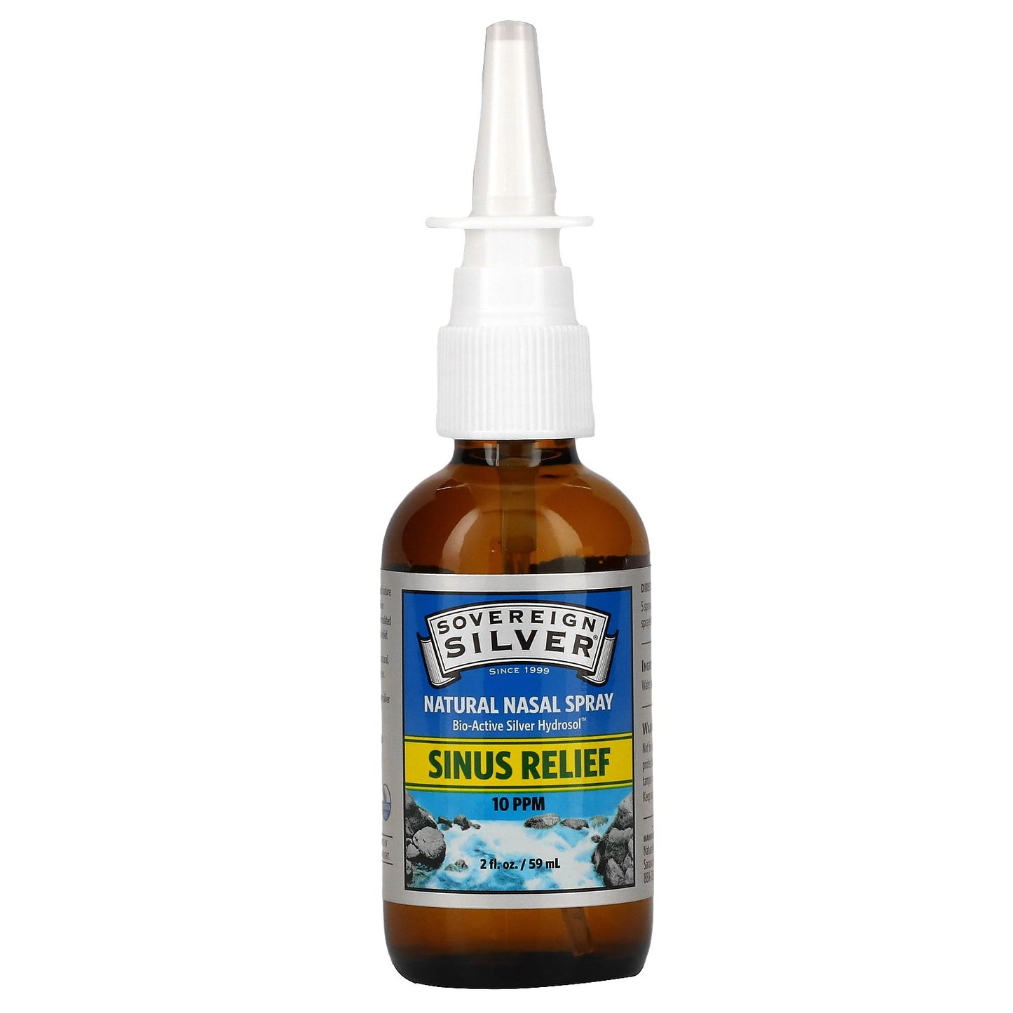 Sovereign Silver, Bio-Active Silver Hydrosol, Natural Nasal Spray, Sinus Relief, 2 fl oz (59 ml)
